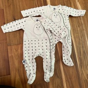 Two Nested Bean Onesies - Zen Footie Classic